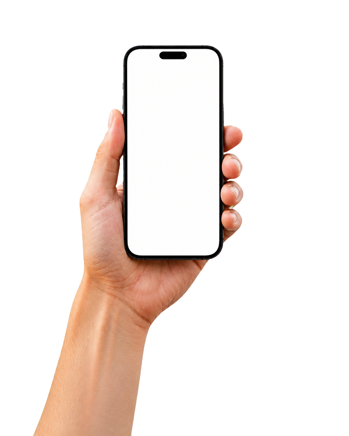A hand holding an iPhone with the Speak·Meet·Travel app open